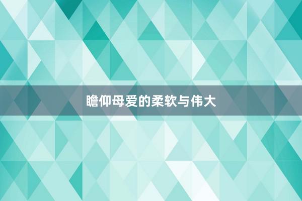 瞻仰母爱的柔软与伟大